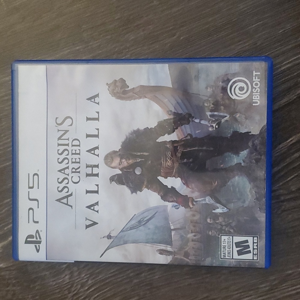 PS5 Assassin's Creed Valhalla Video Game Disc and Case